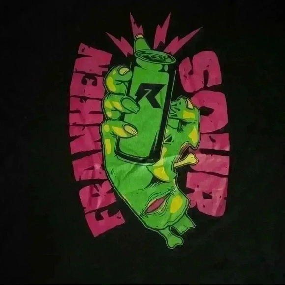 Raze Athletics Black Graphic Print T-Shirt‎ XL Frankensour Energy Short Sleeve - Picture 5 of 5